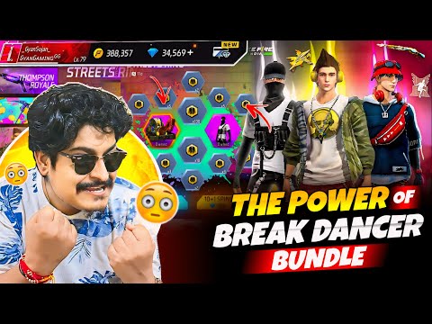 The Power of Break Dancer Bundle😍 Solo Vs Squad Gameplay in Kalahari - Free Fire Max