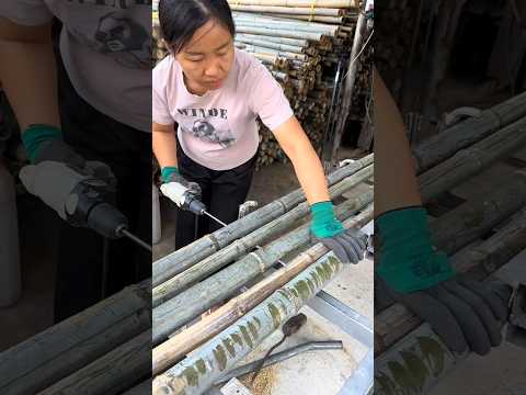 Making Bamboo Raft #craft #woodworking #creativity