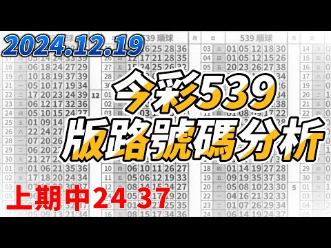 【今彩539】 【上期中24 37】【2024/12/19】【今彩539參考號碼：13 15 16 20 36】【本期特別參考號碼05 06 23 26 38】