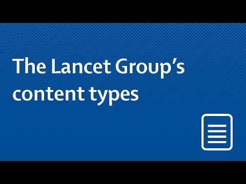 The Lancet Group’s content types