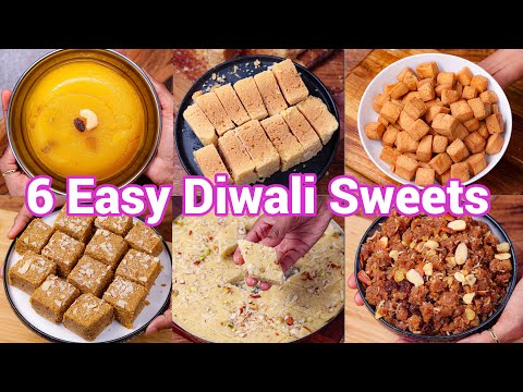 Diwali Recipes 2024 - Quick & Easy Sweets & Desserts | 6 Instant Healthy Deepavali Recipes