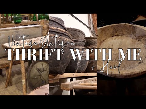 THRIFT WITH ME + Home Decor Haul | Antique Home Decor Shop With Me | Organic modern style