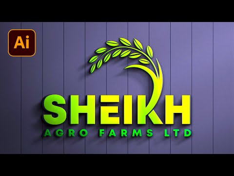 Agriculture Logo Design In Illustrator | Agro Farm logo Design | Illustrator Tutorial