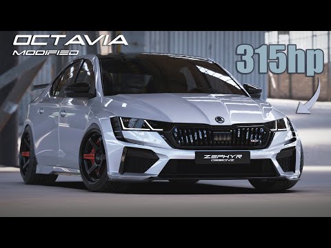 Skoda Octavia vRS Hyper Widebody Kit Modification 2023 by Zephyr Designz