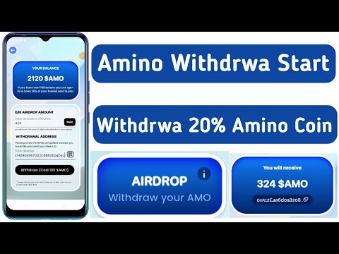 amino rewards withdraw update || amino move withdrwa update || claiming 20% Start || withdrwa amino