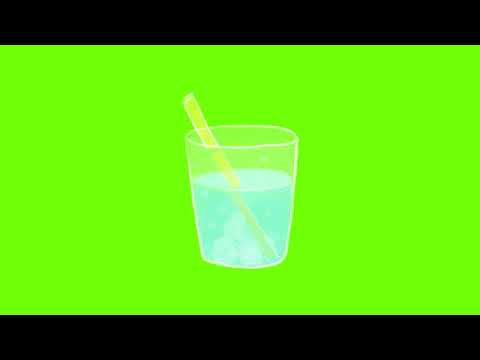 Water Glass Non Alcoholic Drink | Greenscreen Video Mp4 MOV GIF