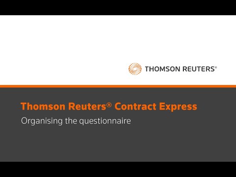 Contract Express - Organising the questionnaire