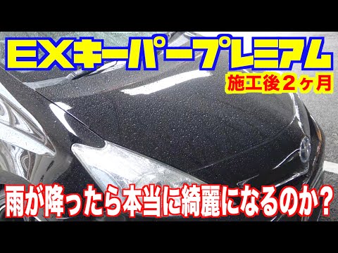 【ＥＸキーパープレミアム】施行後２ヶ月！雨の後、拭くだけで本当に綺麗になるのか⁉︎【プリウスα】