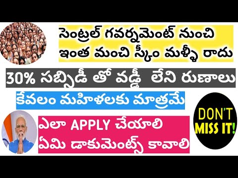 మహిళలకు వడ్డీ లేని రుణాలు 2021 || మహిళలకు 30% సబ్సిడీ LOANS 2021 ||