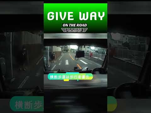 道路の脇からひょっこり🚶【ドラレコ映像】