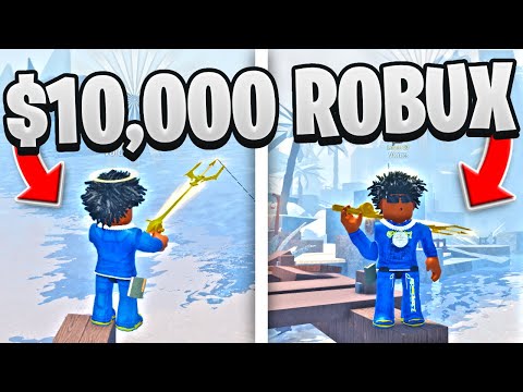 I SPENT $10,000 ROBUX TO BUY THE TRIDENT ROD IN ROBLOX FISCH