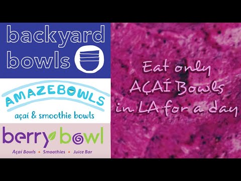 Eat only AÇAÍ Bowls in LA for a day 💜 #shorts #acai #acaibowl