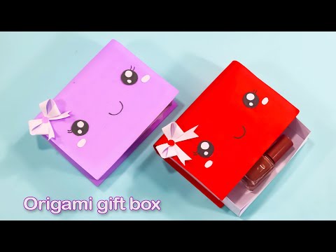 Easy gift box making with paper - How to make gift box for friend