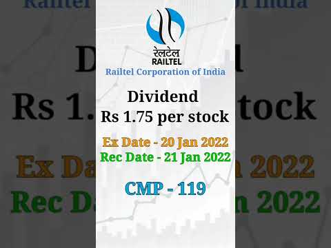 Railtel Corporation of India dividend || #shorts #stockmarket #dividendstocks #railtelsharenews