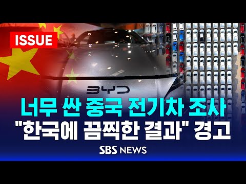 너무 싼 중국 전기차 보조금 조사.."한국에 끔찍한 결과" 보복 시사 (이슈라이브) / SBS