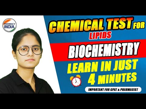 Chemical Test For Lipids | Learn In Just 4 Minutes #biochemistry #rrbpharmacist