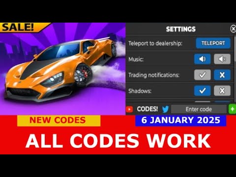 *NEW CODES* [SALE!] Car Dealership Tycoon ROBLOX | JANUARY 6, 2025