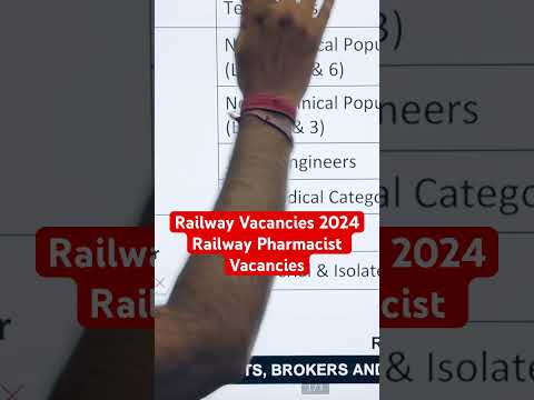 Railway Pharmacist 2024 || Railway Vacancies 2024 || @AmarSayarAcademy #amarsayaracademy