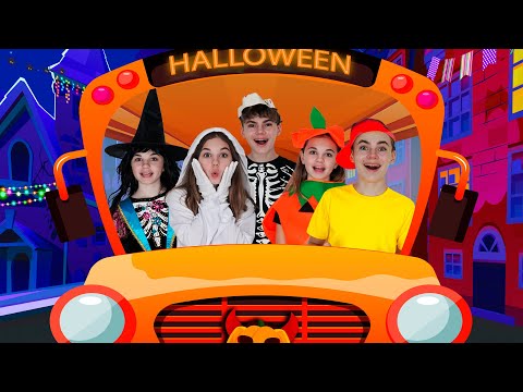 Wheels on the Bus Song Halloween Edition | Nick and Poli Halloween for Kids