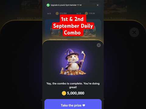 1st & 2nd ll September Hamster Combat Daily combo ll Hamster Combat Today comboll#shorts #mining