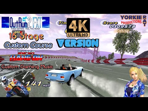 Outrun 2 FXT Custom Course and Music Super Hang On Mix [4K Version]