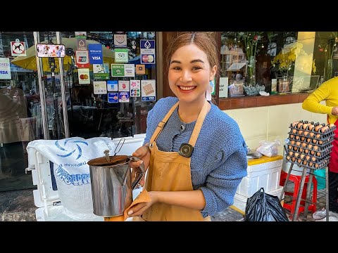 Thai food - Hard working beautiful coffee girl bangkok