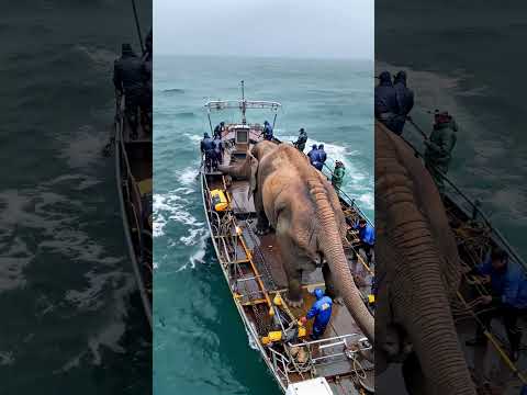 GIANT sea creature caught by fishermen🌊🐘