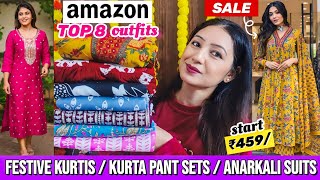 Amazon Office Wear Kurta Pant Sets with Dupatta Haul 🌺 Anarkali, Co-ord Set, A line Suits & Palazzo