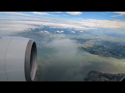 日本航空起飛降落、舊金山到東京、taking off and landing、Window view and engine sound、Japan Airlines、Boeing 777-300