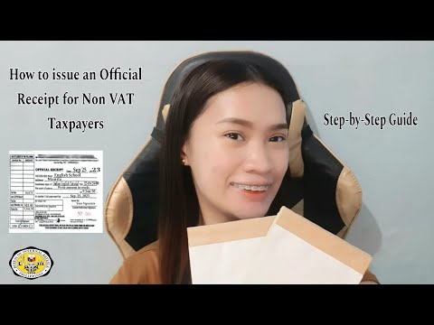 How to issue an Official Receipt for Non VAT Taxpayers? | Cleah Araujo Belloga