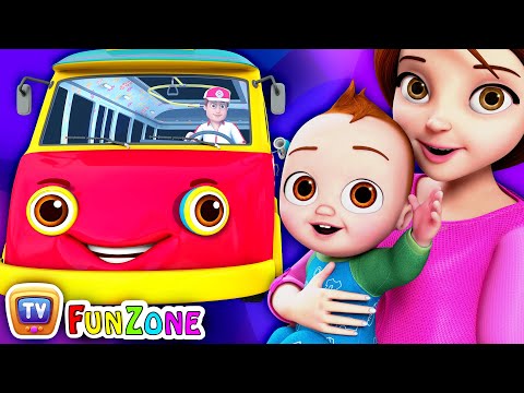 Wheels on the Bus Song - Baby Starts Crying -ChuChu TV Funzone Nursery Rhymes for Toddlers