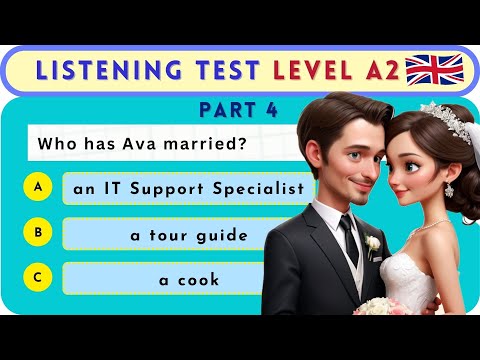 Easy English Listening Test | A2 Level for Beginners - Part 4