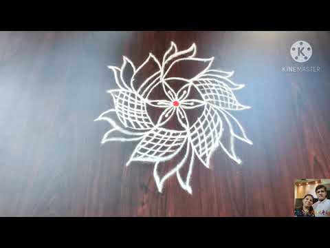 🥰🥰ಸುಲಭವಾಗಿ ಬಿಡಿಸಬಹುದು ಸುಂದರ ರಂಗೋಲಿ / Very beautiful and easy rangoli design