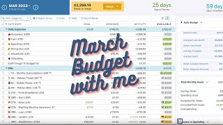 April Budget With Me | March Paycheck YNAB | UK Budget #cashstuffing #debtfree #savings