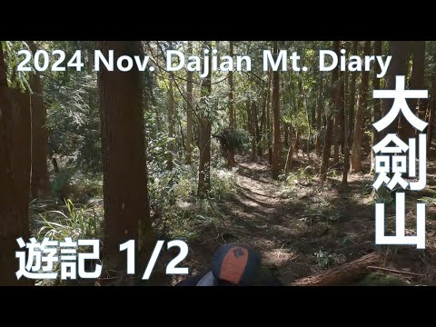 2024Nov 雪霸國家公園 大劍山 遊記 1/2 慢影片 slow video walkking, trekking. Mt. Dajian