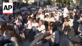 Silent protest by families of Israeli hostages taken by Hamas