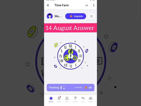 Time farm answer 14 august | Time farm answer today | Time farm oracle | Time farm today's answer