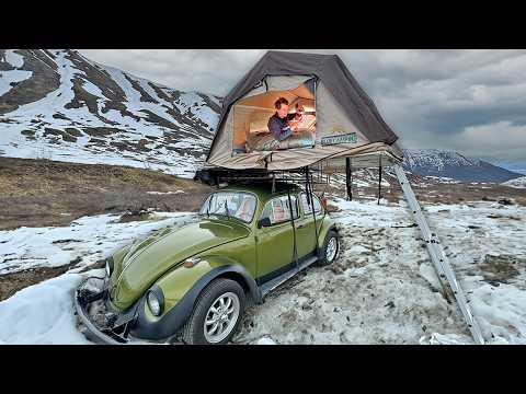 4 Days Camping in a Volkswagen Beetle - Small Car in Alaska