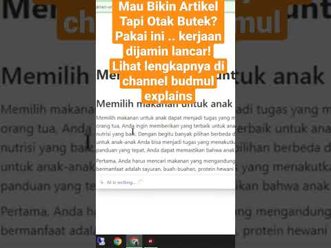 Bikin Artikel dibantu Robot ! Gratis pula!! Lihat lengkapnya di budmul explains channel