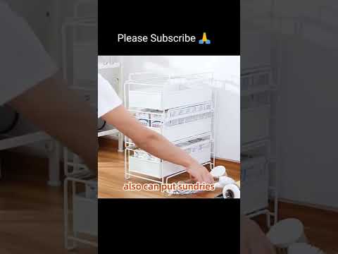 Kitchen storage rack | space saving organizer pull out | stackable storage drawers