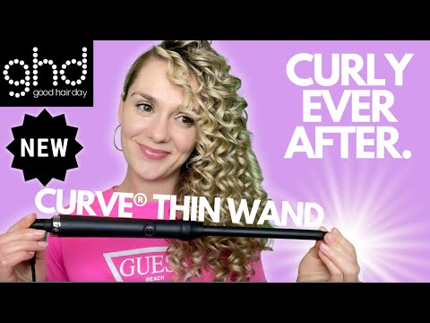 How To Get PERFECT CURLY HAIR With The NEW GHD THIN WAND! From Straight To Curly