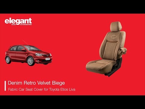 Toyota Etios Seat Cover | Seat Cover For Toyota Etios | Toyota Etios Accessories(Denim Retro Velvet)