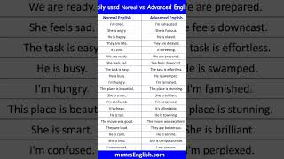 Normal English VS advanced English #education #englishlearning #englishtips