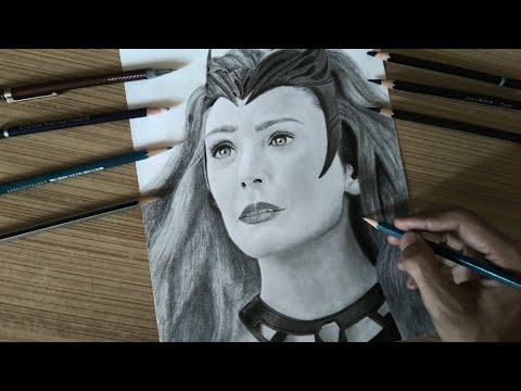 Drawing Wanda Maximoff - Elizabeth Olsen | Doctor strange in the multiverse of madness | Wandavision