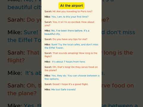 Traveling conversation english - At the airport. #Shorts