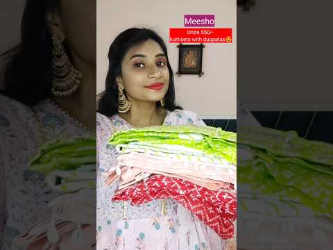 GRWM#Meesho under 550/- trending🔥🔥 kurtisets with duppatas😍#must try#viral video#yt viral