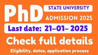 New Update II PhD Admission  Notification 2024  II @universitynewsindia