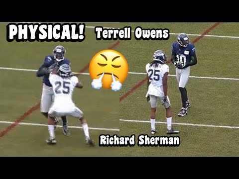 Terrell Owens Vs Richard Sherman GOT PHYSICAL! 🤬 (WR Vs CB) Seahawks Training Camp highlights