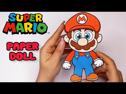 ✂️Paper Diy ✂️ How To Make Mario Paper Doll [TUTORIAL]