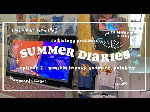 🏁 summer diaries_02,, genshin impact, painting anime clothes, shopping